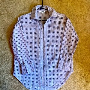 shirt is quite lovely but too big for me. Would be great with LS or tank NWOT